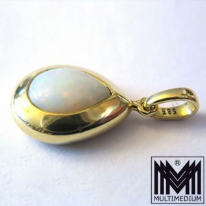 - VERKAUFT - Gold Anhänger mit Opal gefasst gestempelt 585 gold pendant