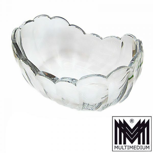 Art Deco Kristall Glas Schale Ludwig Moser Karlsbad 30er Jahre glass bowl 30s