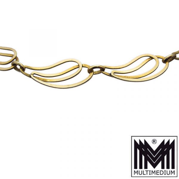 585er Modernist Gelb Gold Damen Halskette Collier necklace 14 Karat