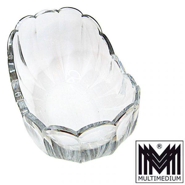Art Deco Kristall Glas Schale Ludwig Moser Karlsbad 30er Jahre glass bowl 30s