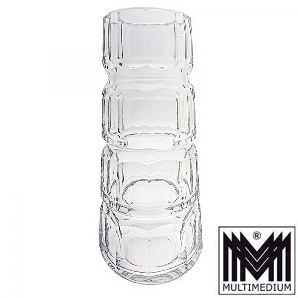 Art Deco Kristall Glas Vase Moser Ludwig Karlsbad Entw Josef Hoffmann 30er Jahre