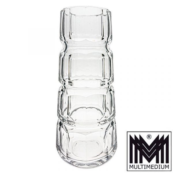 Art Deco Kristall Glas Vase Moser Ludwig Karlsbad Entw Josef Hoffmann 30er Jahre