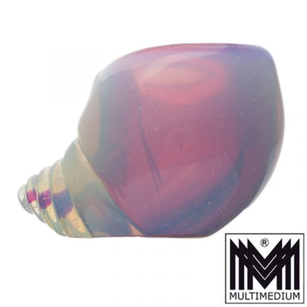 Archimede Seguso rosa Murano Glas Figur Muschel sea shell Italy glass