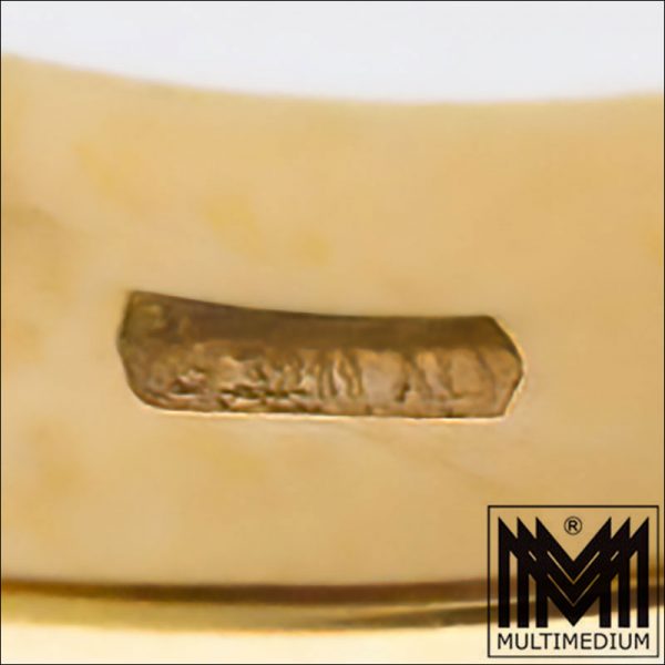 750 Gelbgold Granat Fingerring Cabochon 18ct yellow gold garnet ring