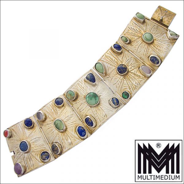 Antiker Silber Armreif Ägypten Armband Handarbeit Egyptian Revival silver bracelet