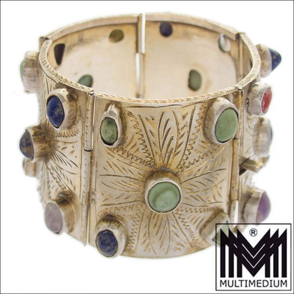 Antiker Silber Armreif Ägypten Armband Handarbeit Egyptian Revival silver bracelet