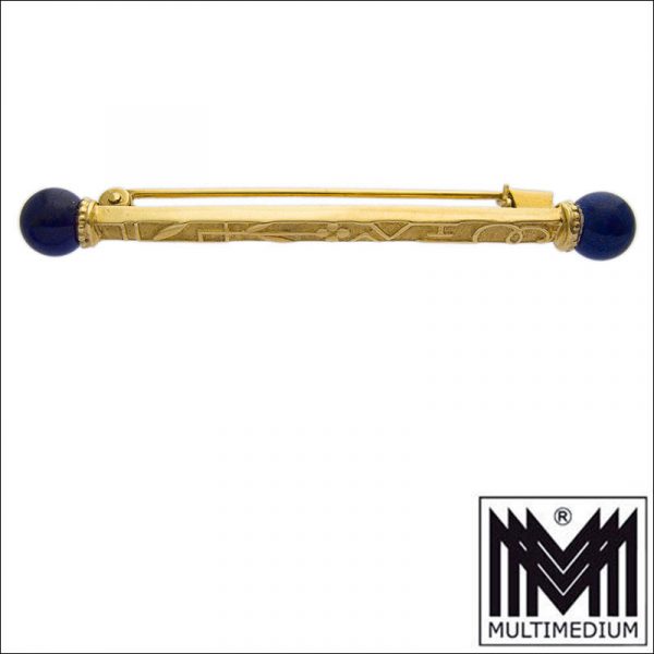 Franz Zerrenner Pforzheim 585 Gold Art Deco Brosche um 1930