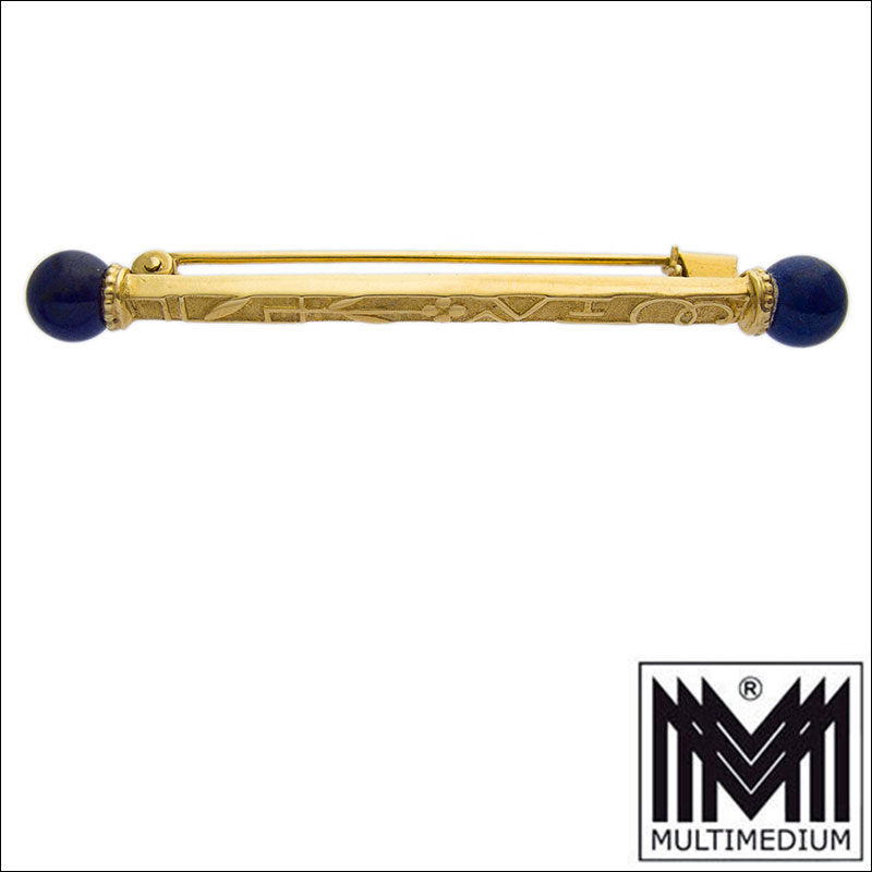 Franz Zerrenner Pforzheim 585 Gold Art Deco Brosche um 1930
