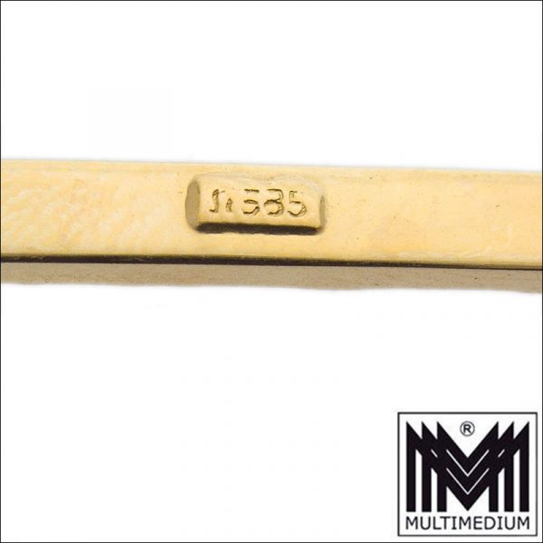 Franz Zerrenner Pforzheim 585 Gold Art Deco Brosche um 1930