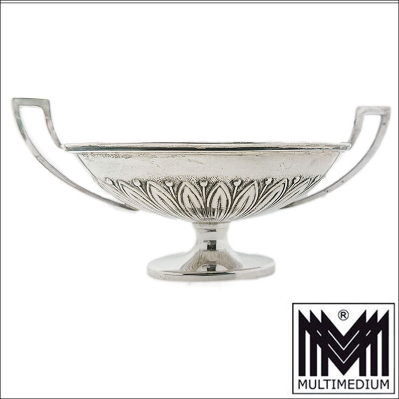 Vintage Settepassi 800 Silber Saliere Schälchen Milano Italy Gewürz Schale