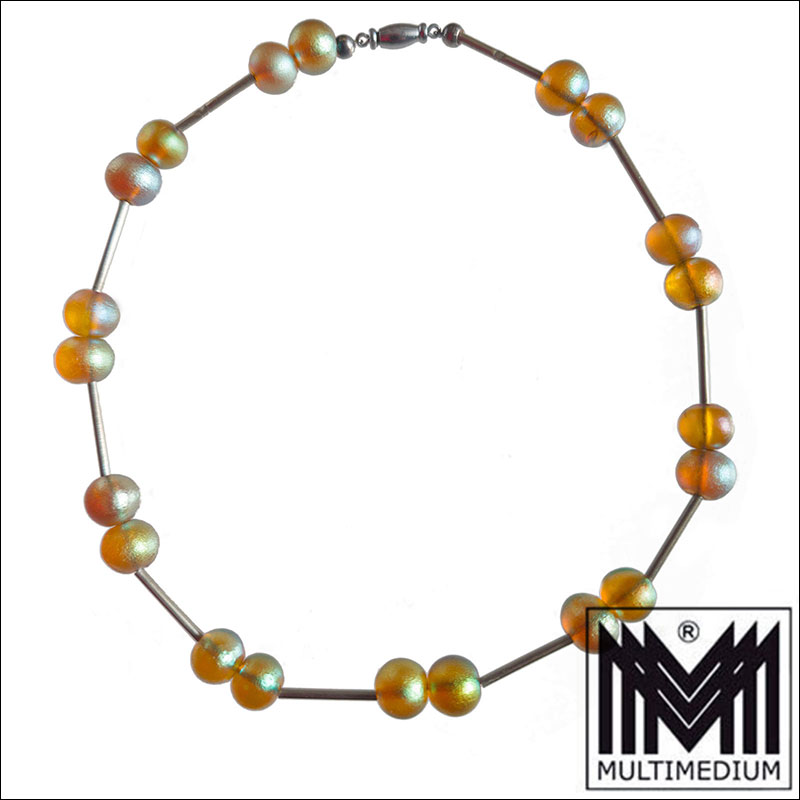 WMF Ikora Myra Glas Halskette Art Deco Rarität glass necklace