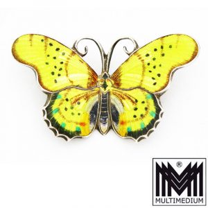 Brosche Schmetterling Silber Emaille