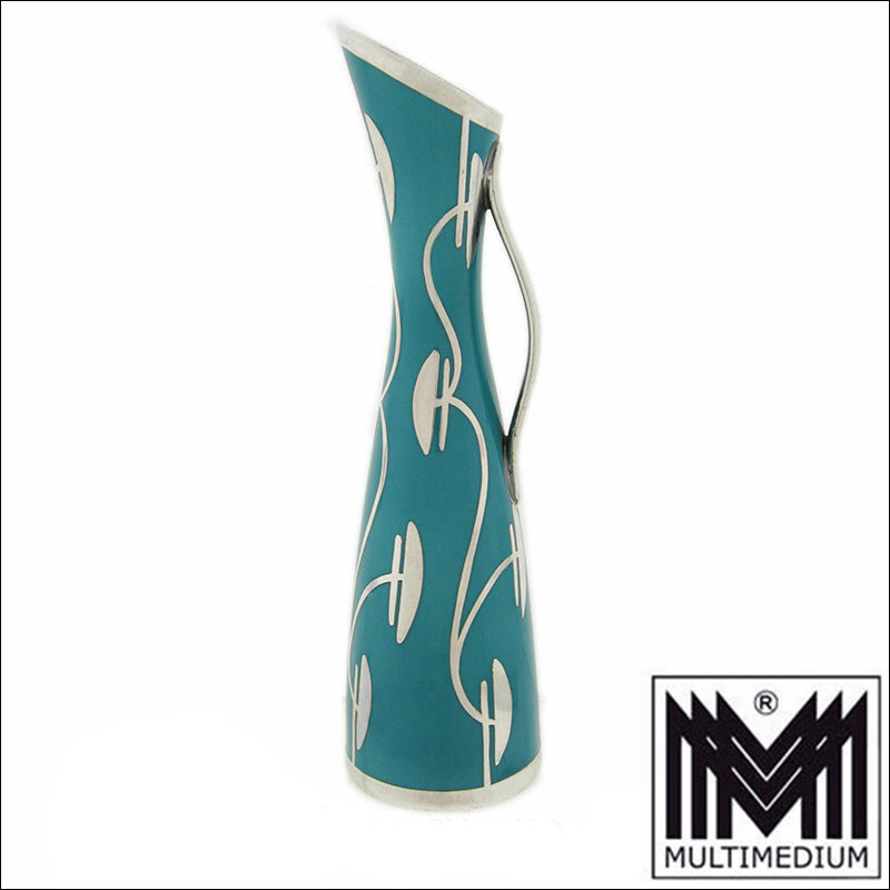 50er Jahre Hutschenreuther Porzellan Vase Spahr Silber Silver Overlay 02 50er Jahre Hutschenreuther Porzellan Vase Spahr Silber Silver Overlay