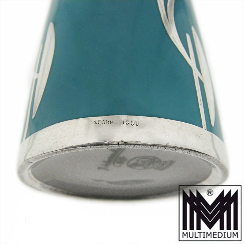 50er Jahre Hutschenreuther Porzellan Vase Spahr Silber Silver Overlay 06 50er Jahre Hutschenreuther Porzellan Vase Spahr Silber Silver Overlay