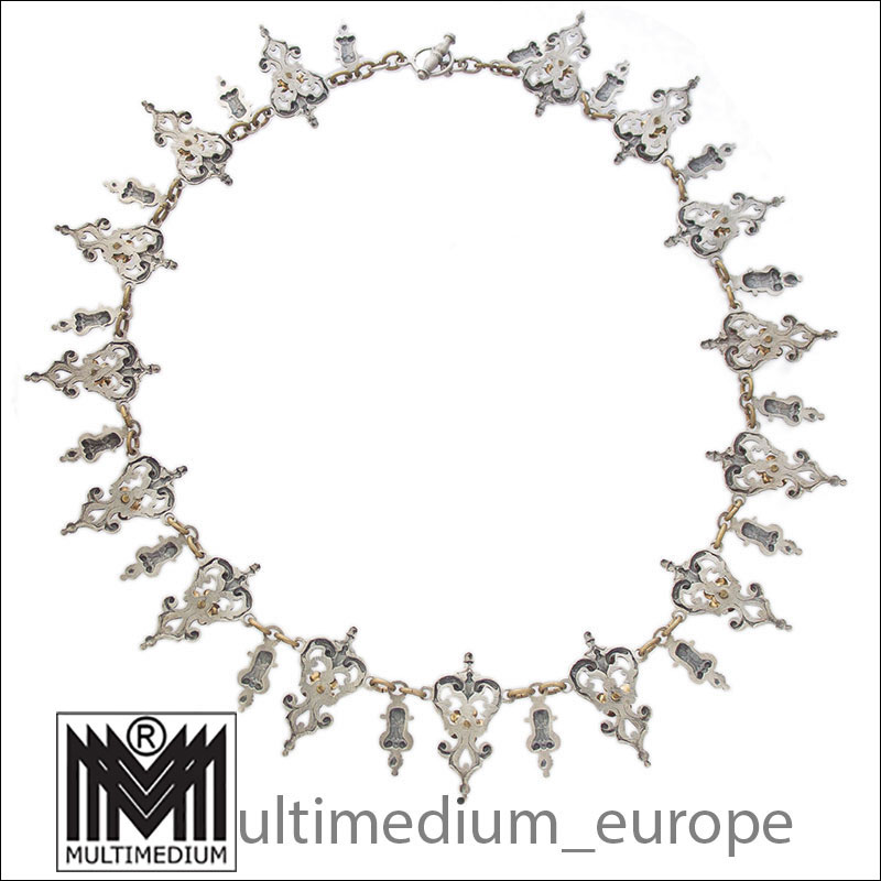 Antike Historismus Neorenaissance Halskette Collier Granat Paste selten Trachten 05 Antike Historismus Neorenaissance Halskette Collier Granat Paste selten Trachten
