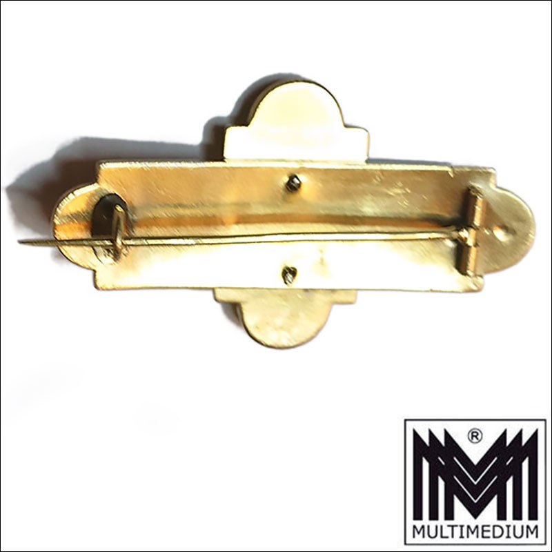 Antike Jugendstil Granat Brosche vergoldet Art Nouveau Gilt Garnet Brooch 5cm