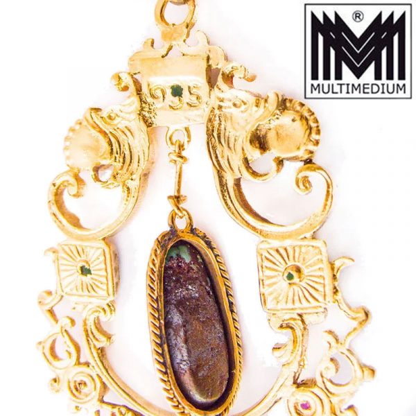 Antikes Jugendstil Silber vergoldetes Tükis Collier 1880-1900