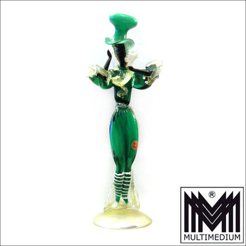 Barovier Toso female dancer Murano glass pic 3o Barovier und Toso Tänzerin Murano Glasfigur mit Goldpuder