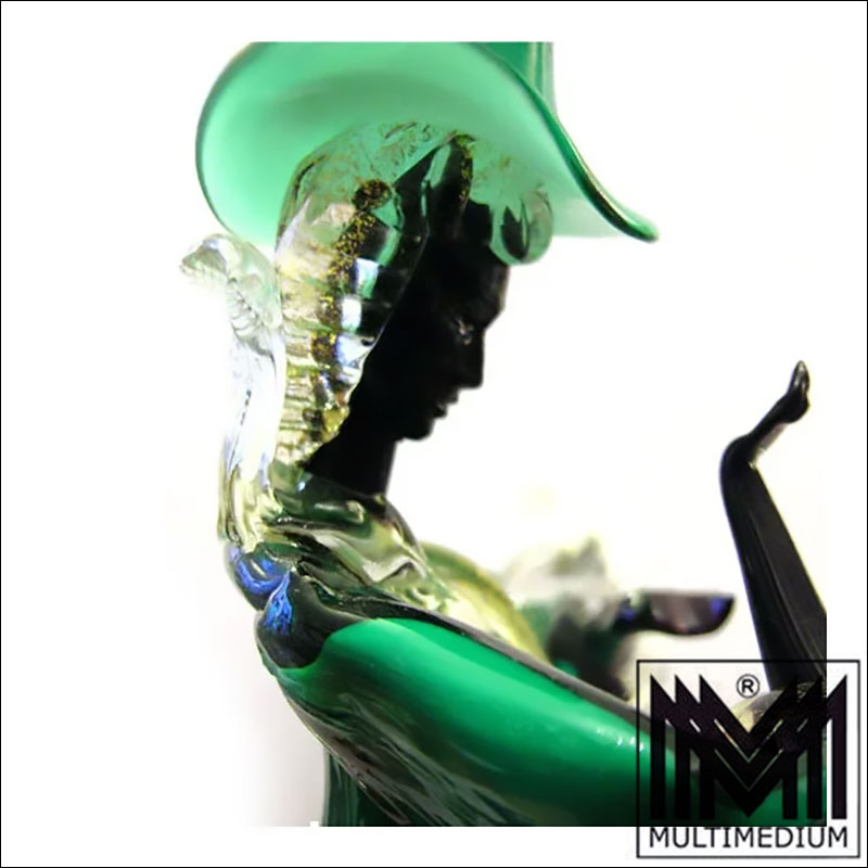 Barovier Toso female dancer Murano glass pic 5o Barovier und Toso Tänzerin Murano Glasfigur mit Goldpuder