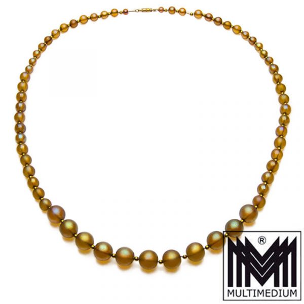WMF Ikora Myra Glas Halskette Art Deco Rarität glass necklace