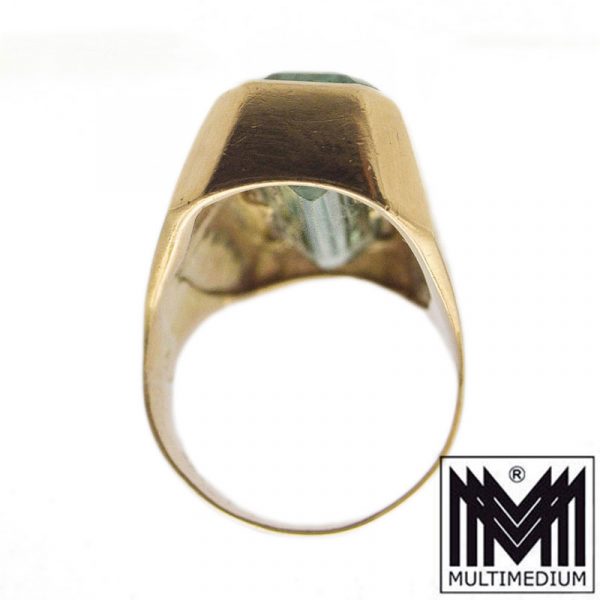 750er Gold Damen Ring Turmalin farbener Stein grün tourmaline color