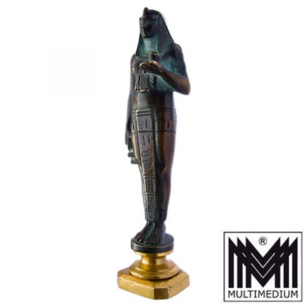 Art Deco Bronze Petschaft Priesterin Ägypten Egyptian Revival Antik