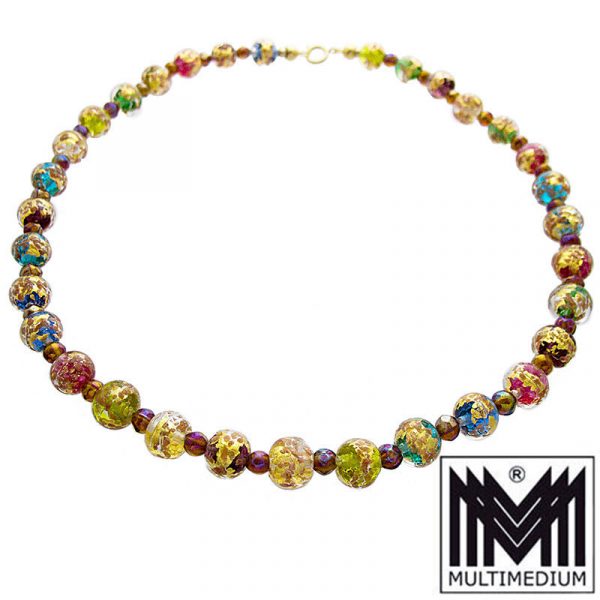 Murano Glas Kette Halskette vintage murano glass necklace millefiori