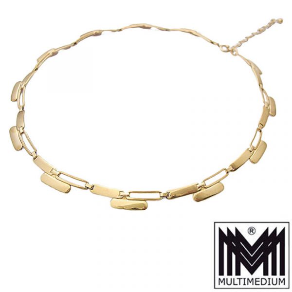 Vintage 333er Modernist Gelb Gold Damen Halskette Collier necklace 8 Karat