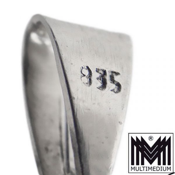 Großer Art Deco Silber Anhänger 835 Onyx silver pendant
