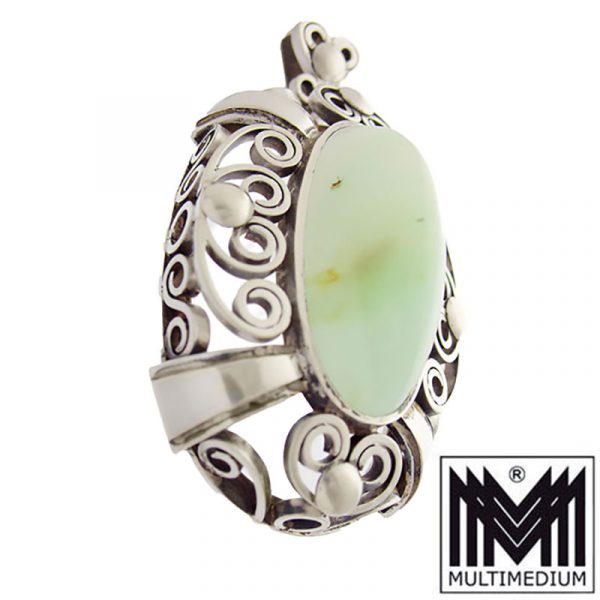 Jugendstil Silber Jade Anhänger Art Nouveau silver pendant