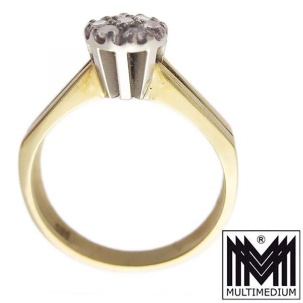 585er Gelb Gold Verlobungs Ring 14ct Diamanten 14k vintage gold ring diamonds