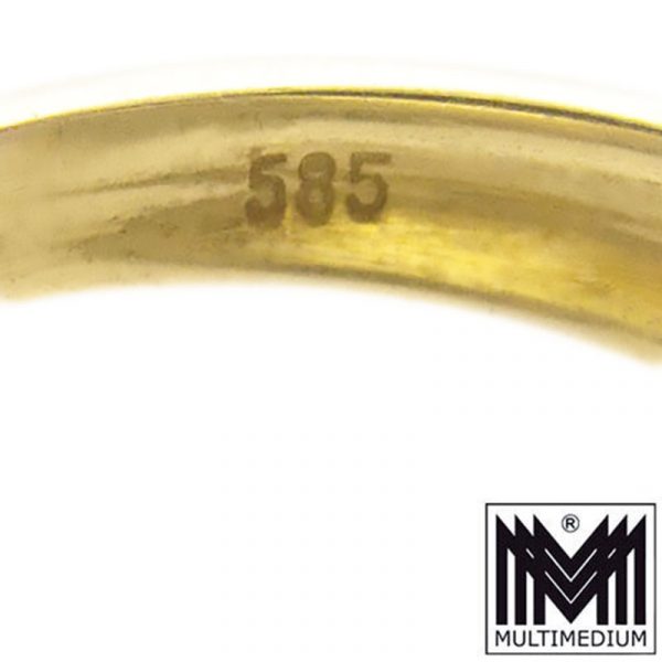 585er Gelb Gold Verlobungs Ring 14ct Diamanten 14k vintage gold ring diamonds