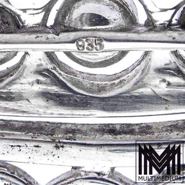 Große Silber Strass Brosche im Art Deco silver paste brooch