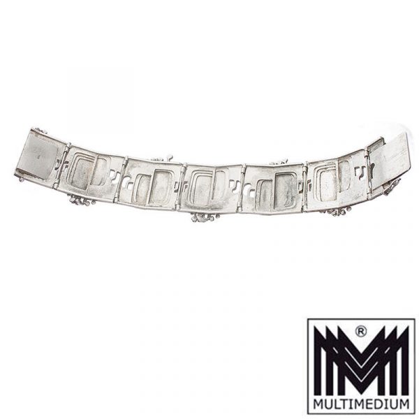 Modernist Silber Armband 60er Jahre Space Age Art Deco Style silver