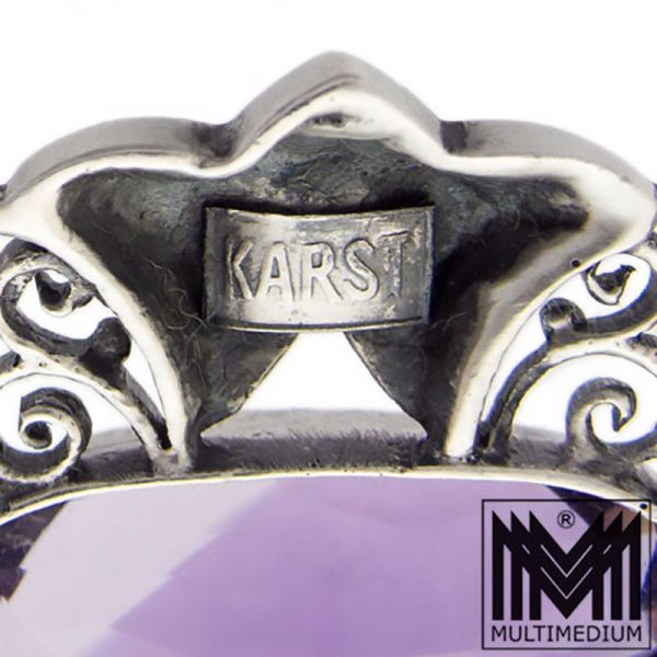 Karl Karst Pforzheim Art Deco Silber Anhänger Amethyst silver pendant