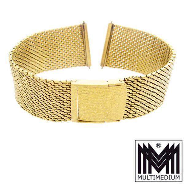 18K 750 Gelbgold Uhrenarmband Goldansatzband Milanaise gold bracelet