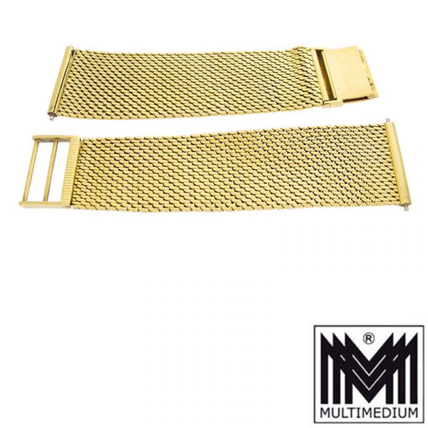 18K 750 Gelbgold Uhrenarmband Goldansatzband Milanaise gold bracelet