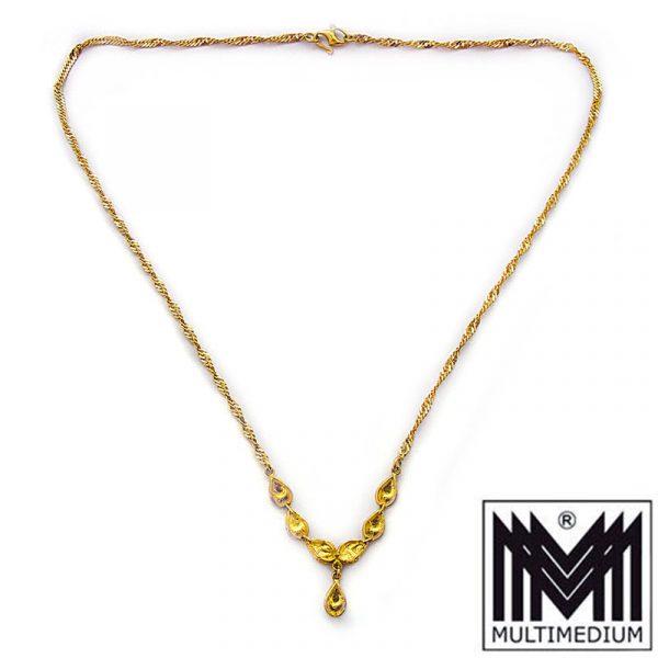 916er Gold Halskette Collier Türkei turkish necklace 22kt turkey 9,2g