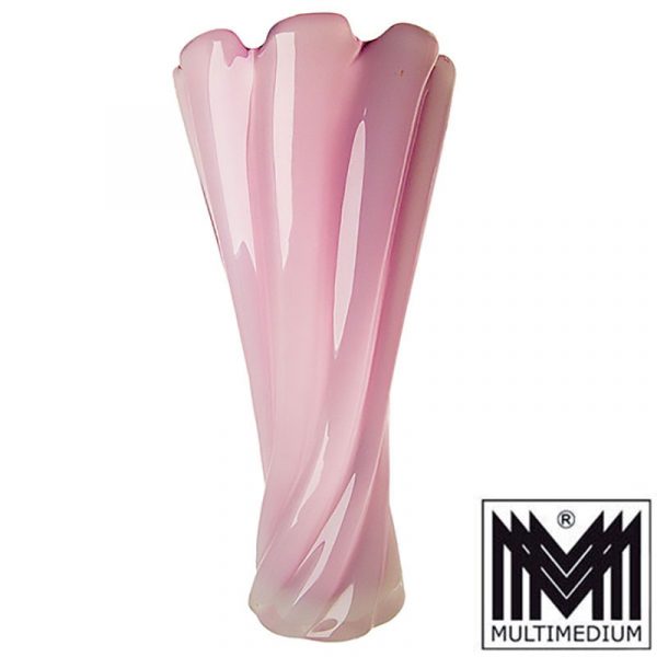 Archimede Seguso Murano Barovier & Toso Italy rosa Glas Vase glass