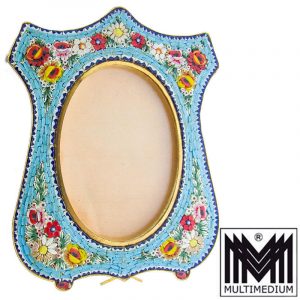 Antiker Mikromosaik Rahmen um 1900 Millefiori micro mosaic frame
