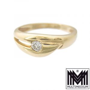 585er Gelbgold Ring Diamant 14ct yellow gold diamond 14k