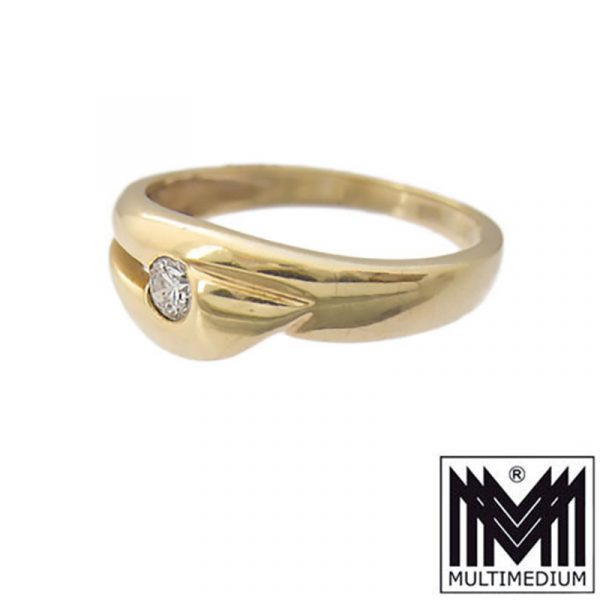 585er Gelbgold Ring Diamant 14ct yellow gold diamond 14k