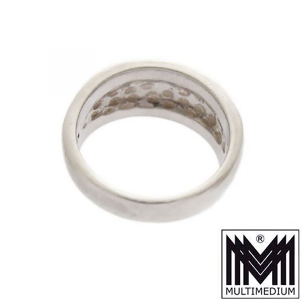 925 Sterling Silber Band Ring Emaille Grün Schwarz silver enamel