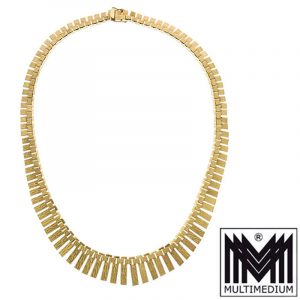 Modernist 50er Jahre 333er Gelbgold Collier Halskette gold necklace