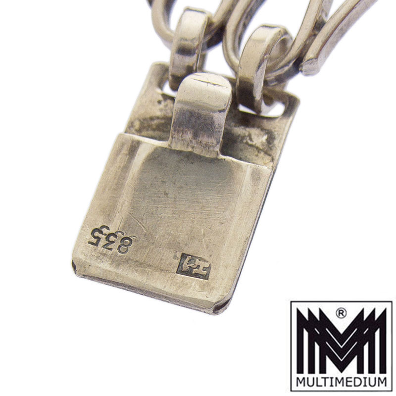 CRW 6750 Modenist Vintage Silber Designer Armband Gustav Hauber Halskette silver bracelet