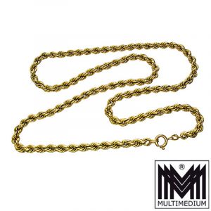 585er Gelbgold Damen Kordel Halskette yellow gold necklace 14K 14ct
