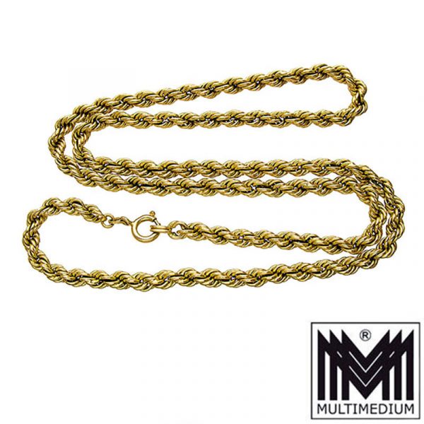 585er Gelbgold Damen Kordel Halskette yellow gold necklace 14K 14ct