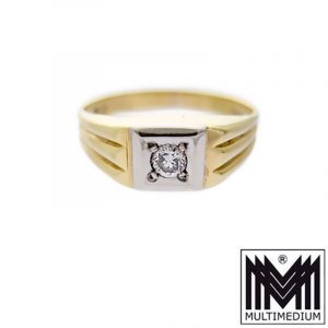 585er 14ct Gelbgold Ring 0,15ct Diamant yellow 14k gold ring diamond