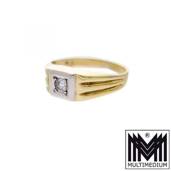 585er 14ct Gelbgold Ring 0,15ct Diamant yellow 14k gold ring diamond