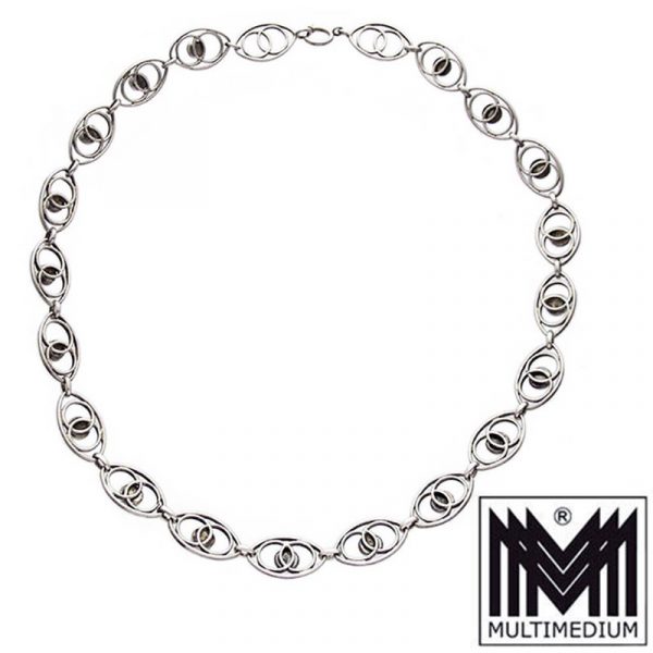 Modernist Collier Silber Amethyst Halskette vintage silver necklace